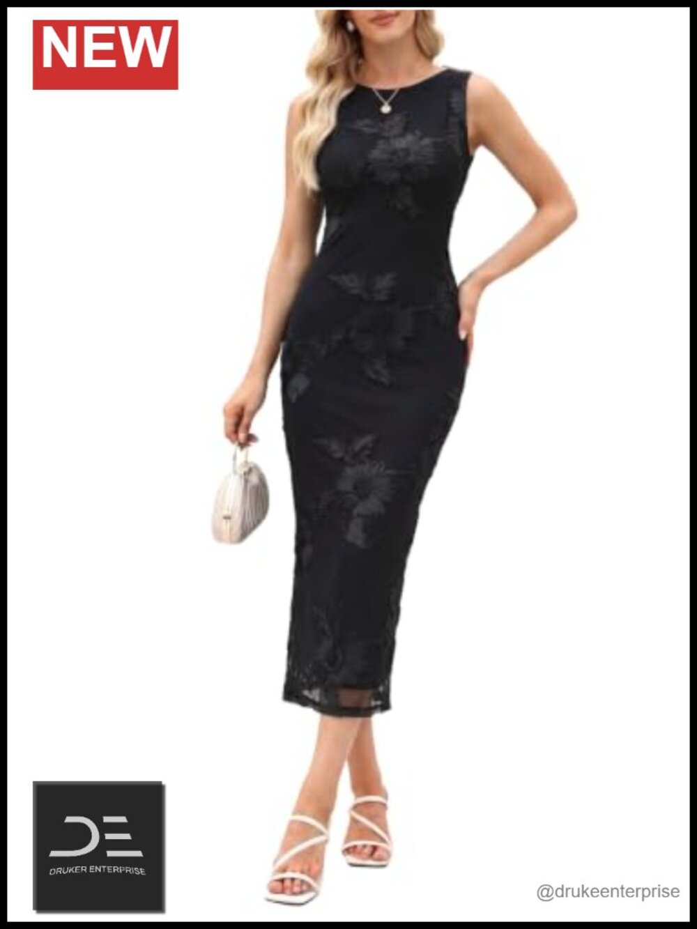 Sleeveless Floral Bodycon Midi Dress Ruched Cocktail Party Wedding Guest